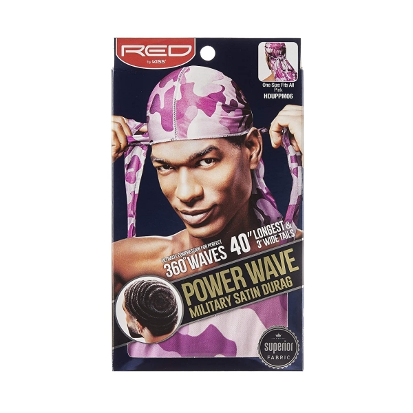 RED By Kiss: Power Wave Military Durag - Pink